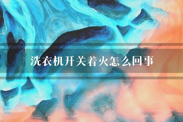 洗衣机开关着火怎么回事